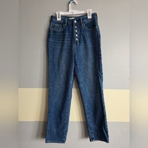 PacSun Women's Denim Straight Jeans Sz 25 0 Button Up